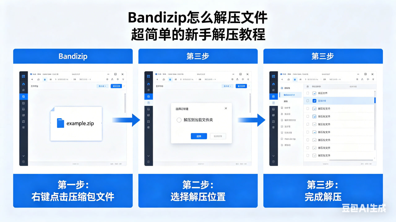 Bandizip怎么解压文件 超简单的新手解压教程